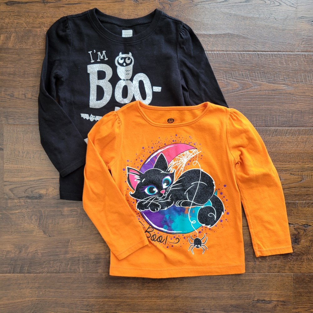 Old Navy Black and Orange Halloween Kids Tees